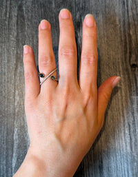 Nanis Blue Topaz and Diamond Orbit Ring in 18K Gold (I)