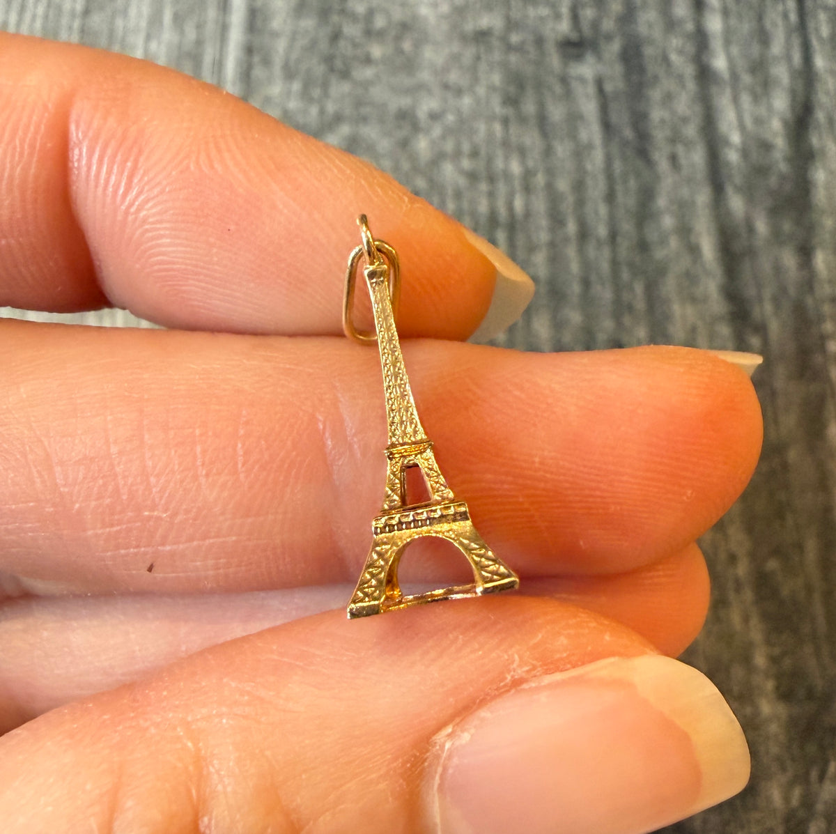 French Eiffel Tower Charm in 18K Gold