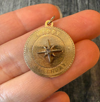 Happy Birthday North Star Diamond Charm in 14K Gold