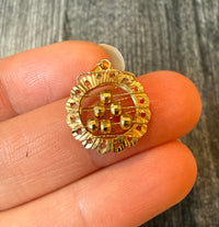 Round Abacus Charm in 18K Gold