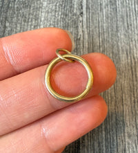 Large 14K Gold Circle Pendant or Jump Ring Chain Extender