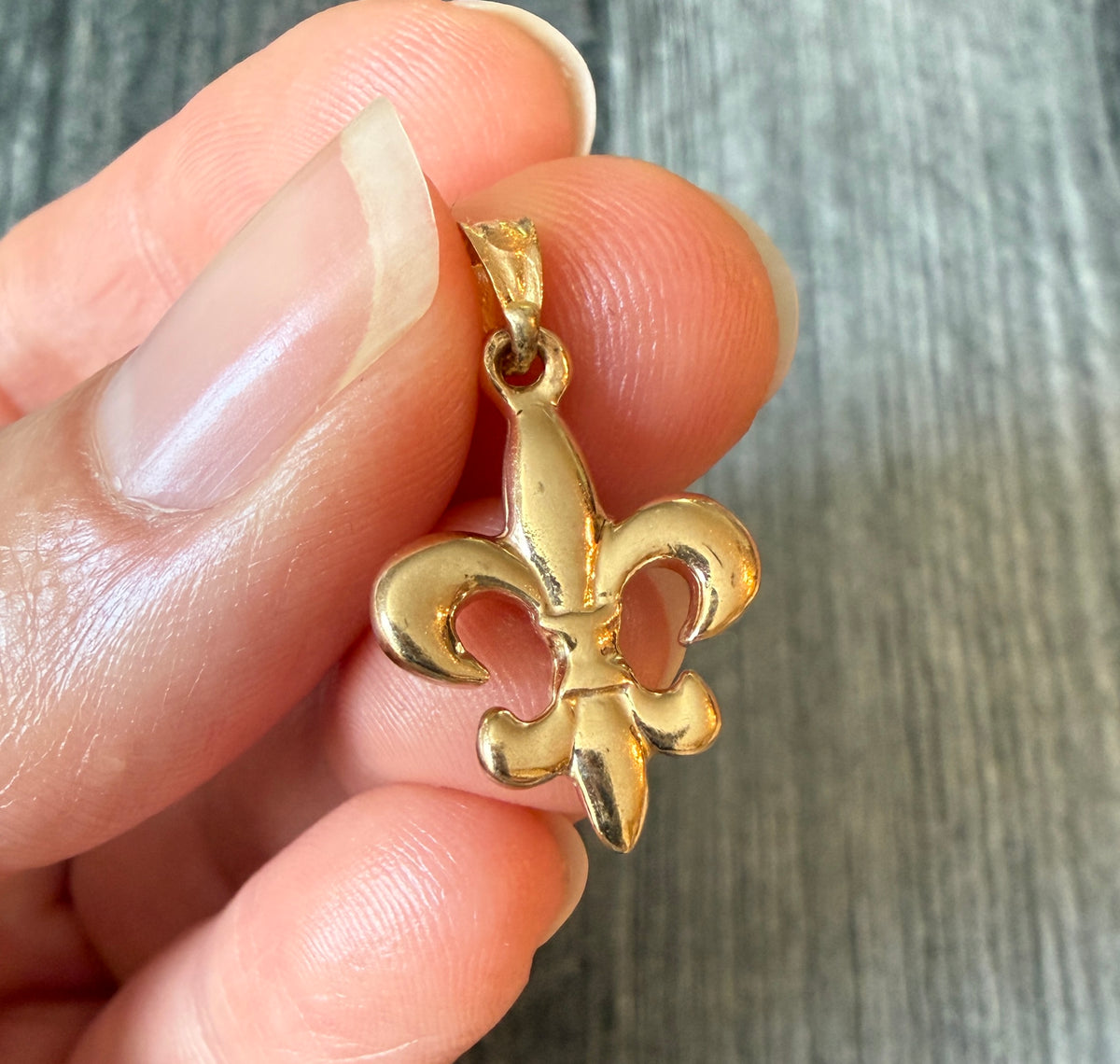 Fleur De Lis Charm in 14K Gold