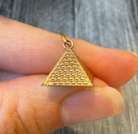 Egyptian Pyramid Charm in 18K Gold