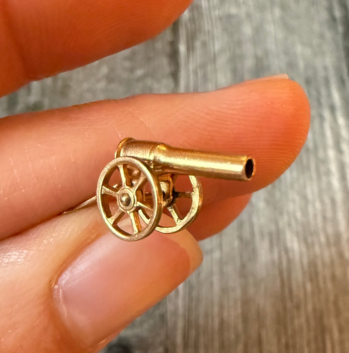 Vintage Whiteside & Blank Cannon Charm in 10K Gold