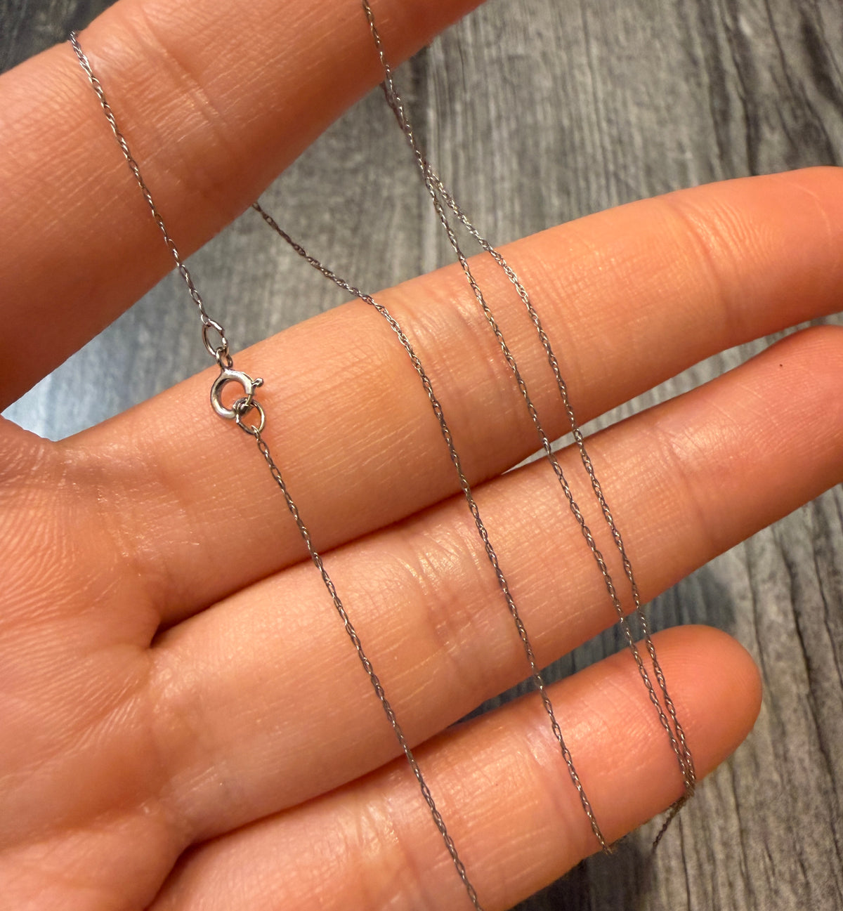 Whisper Thin 14K White Gold Chain, 18" Long (S)