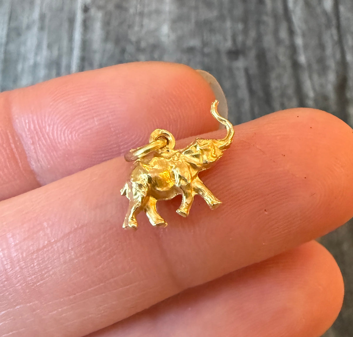 French 18K Gold Elephant Charm