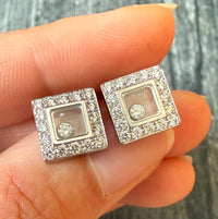 Chopard Happy Diamonds Icons 18K White Gold Earrings (J)