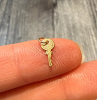 Teeny Tiny Key Charm in 14K Gold