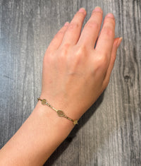 Tennis Racket Bracelet in 14K Gold (A)