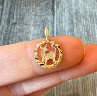 Mini Aries Zodiac Charm in 14K Gold
