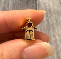 Vintage 14K Gold Church Charm