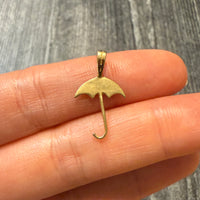 Umbrella Charm in 14K Gold