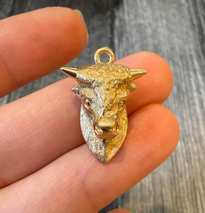 Dankner Bull’s Head Charm in 14K Gold