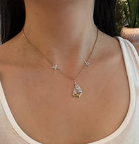 Diamond Sailboat and Star Necklace