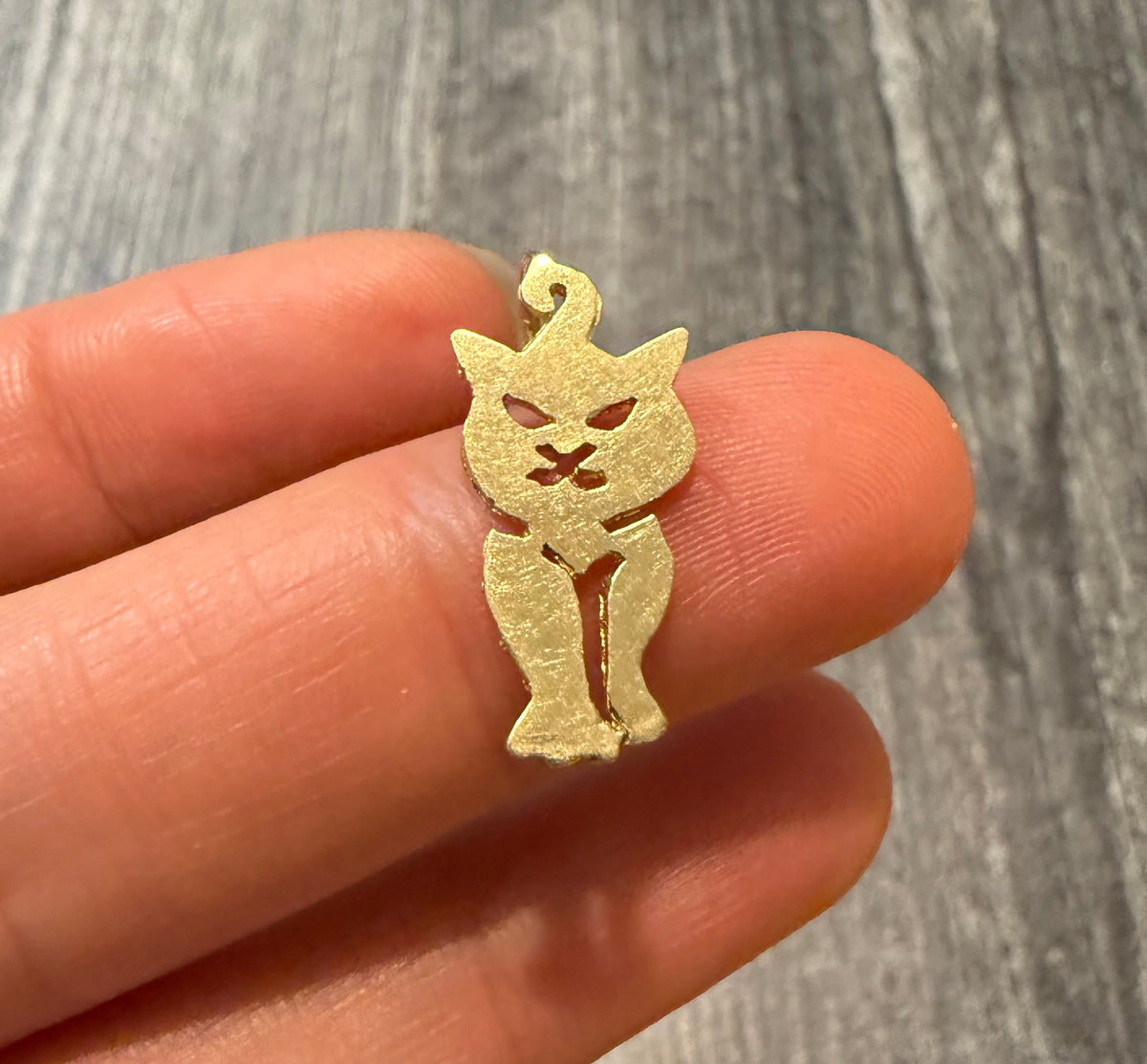 Fierce 14K Gold Kitty Cat Charm