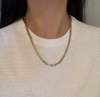 Chunky Straight Edge Paperclip Chain in 14K Gold, 21.75" Long