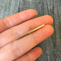 Antique 14K Gold T Bar Pendant