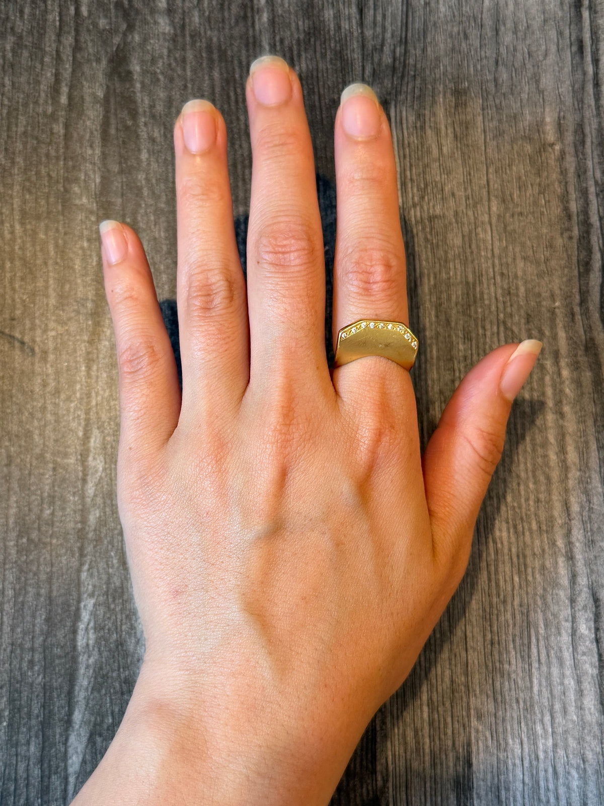 Diamond Cape or Jacket Ring in 18K Gold, Size 8 (I)