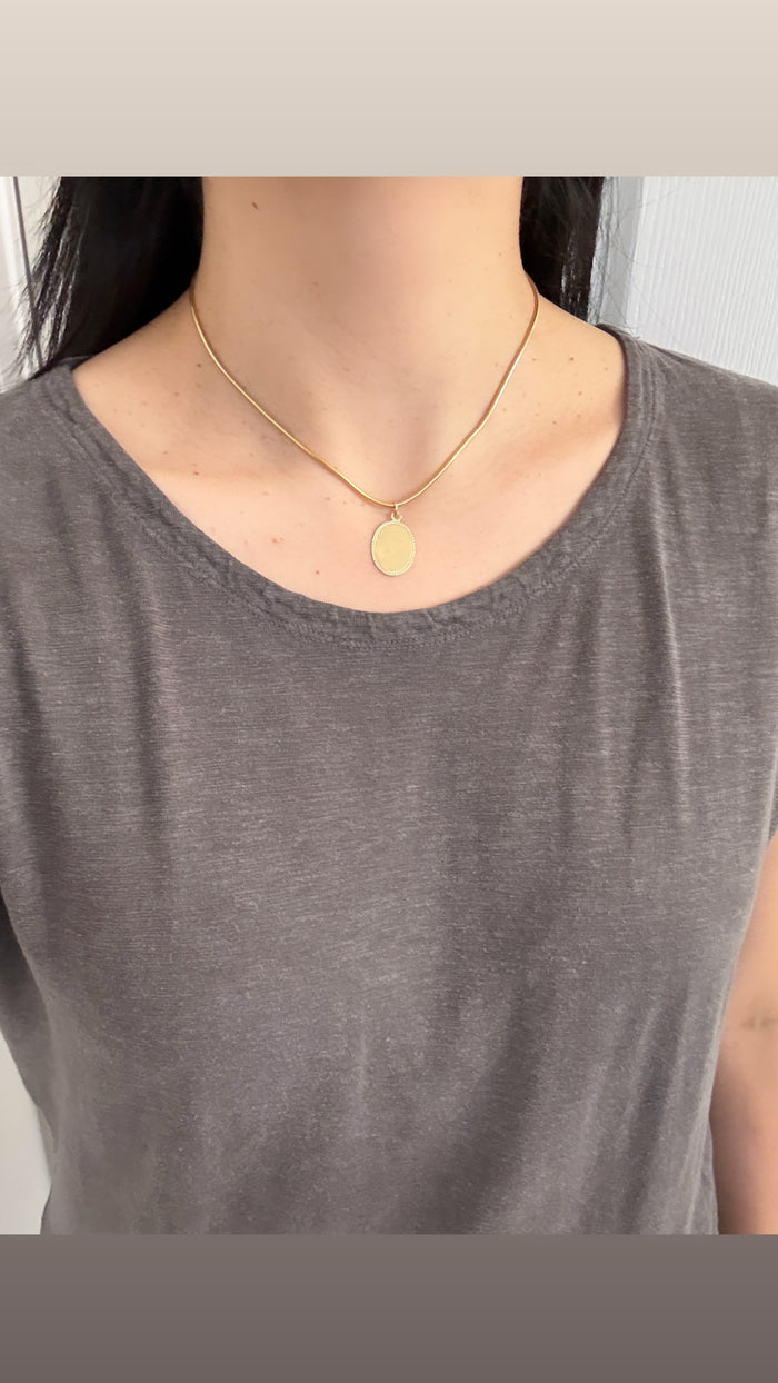 Vintage 14K Gold Tubular Snake Chain, 16” Long