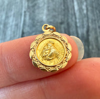 St Anthony Medal or Charm in 18K Gold