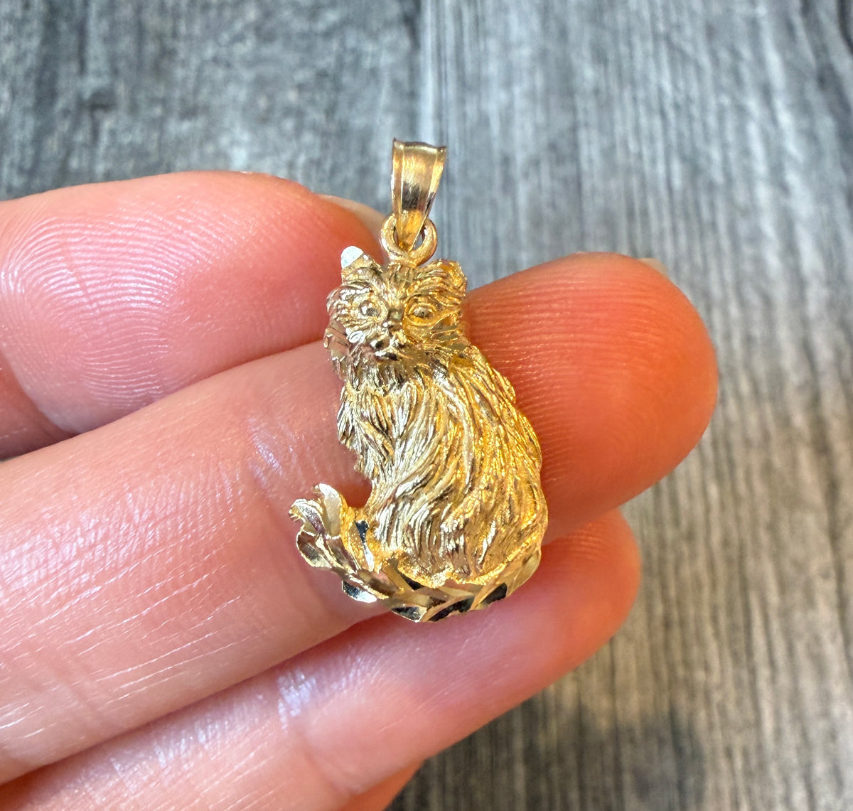 Cat Charm in 14K Gold