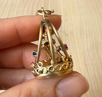 1960s Dankner "Living Charm" Spinning Ballerina in 14K Gold