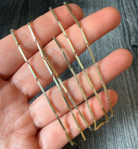 Uno A Erre 14K Gold Bar Link Chain, 31” Long (A)