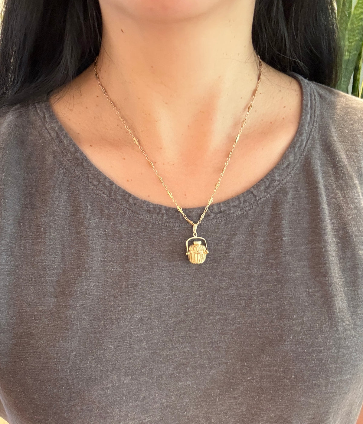 Vintage 14K Gold Filigree Chain, 18.75” Long (I)