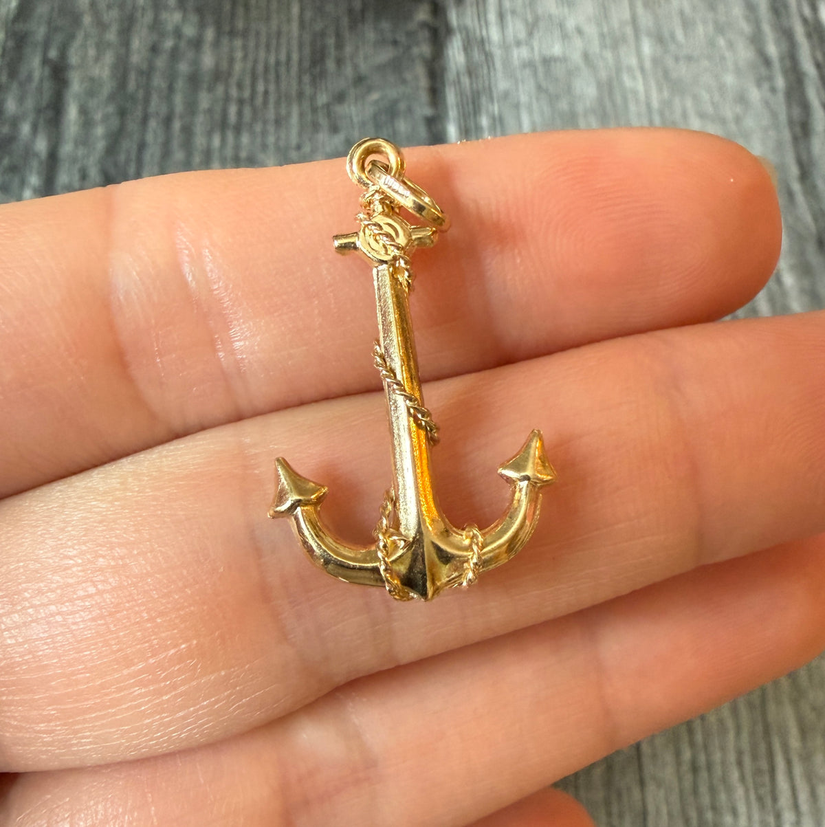 Midsized 14K Gold Anchor Charm