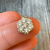 Diamond Cluster Charm in 18K Gold, 1.26 Carats