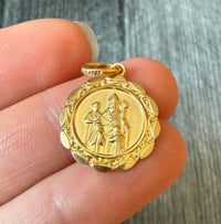 Ricordo Della Cresima Confirmation Medal in 14K Gold