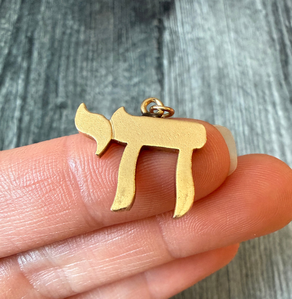 Chai Charm in 14K Gold