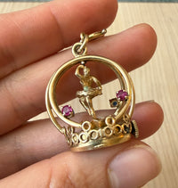 1960s Dankner "Living Charm" Spinning Ballerina in 14K Gold