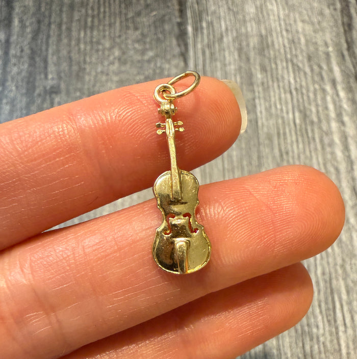 Violin or Cello Charm in 14K Gold