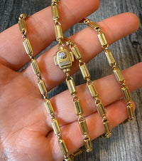 Chimento Bar Link Chain in 18K Gold, 25.5” Long (I)