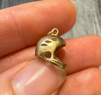 Football Helmet Charm in 14K Gold