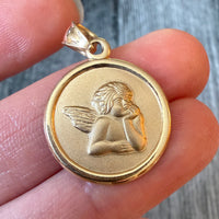 14K Gold Cherub or Angel Charm
