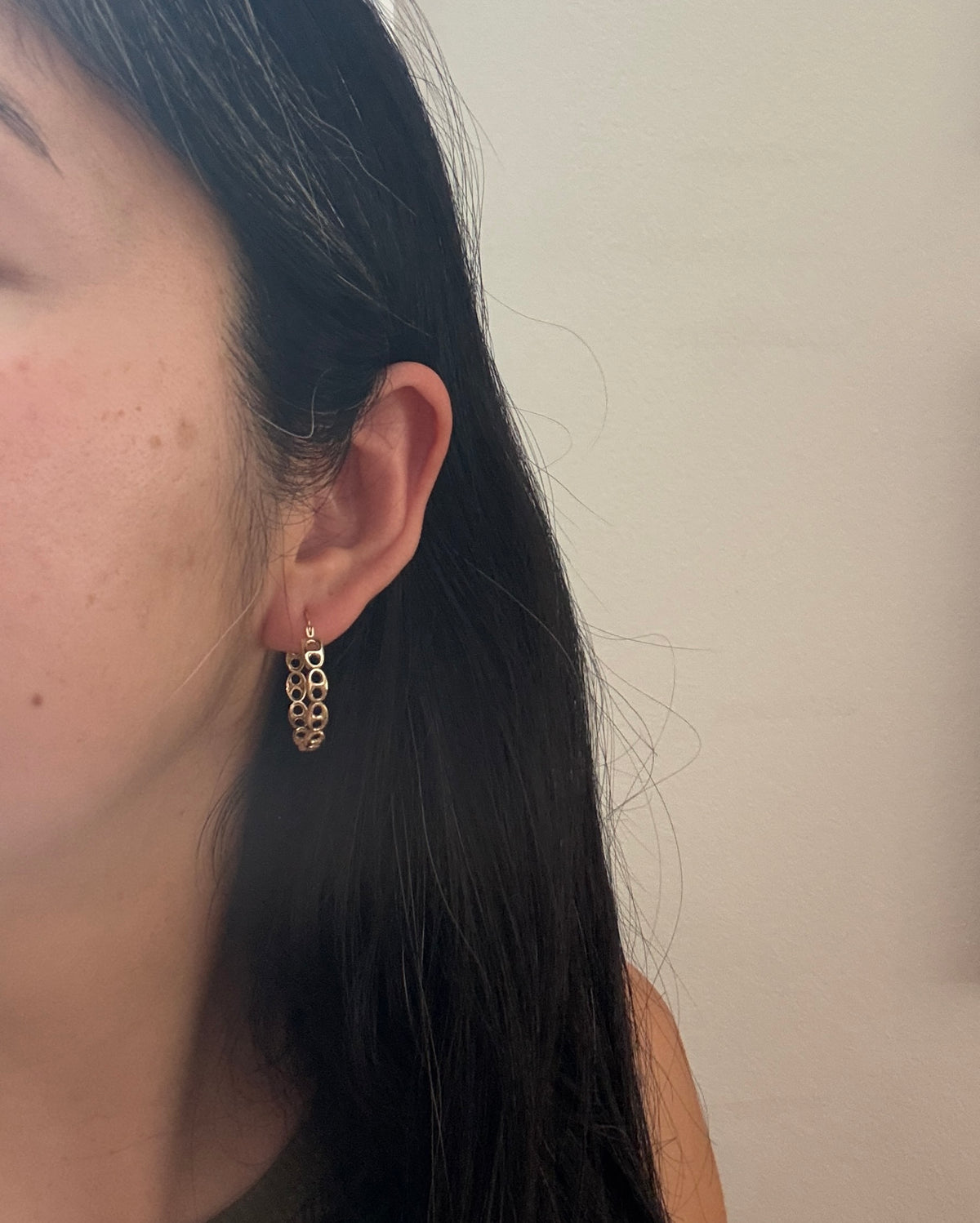Mariner Link 10K Gold Hoop Earrings