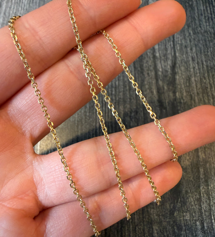 Everyday 14K Gold Biker Style Chain, 20.5” Long