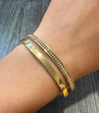 Roberto Coin Diamond “Symphony Princess” 18K Gold Cuff Bracelet (S)