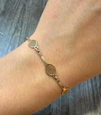 Tennis Racket Bracelet in 14K Gold (A)