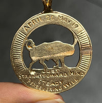 Vintage 14K Gold Taurus Charm