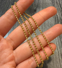 Classic Gold Ball Chain in 18K Gold, 20” Long (F)
