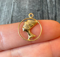 Small Nefertiti Charm in 14K Gold