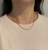 Puffy Mariner Link Chain in 18K Gold, 18” Long