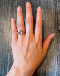 Rainbow Sapphire and 18K Gold Orbit Stacked Ring (I)