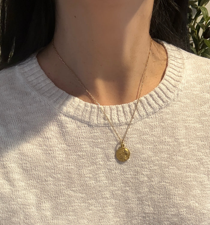 Thin 14K Gold Mariner Link Chain, 18.5" Long (S)