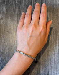 Baraka Jointed Bike Chain Bracelet in 18K White Gold (I)