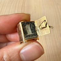 Vintage Movable Safe Charm in 14K Gold