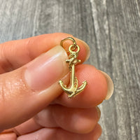 Small Anchor Charm in 10K Gold